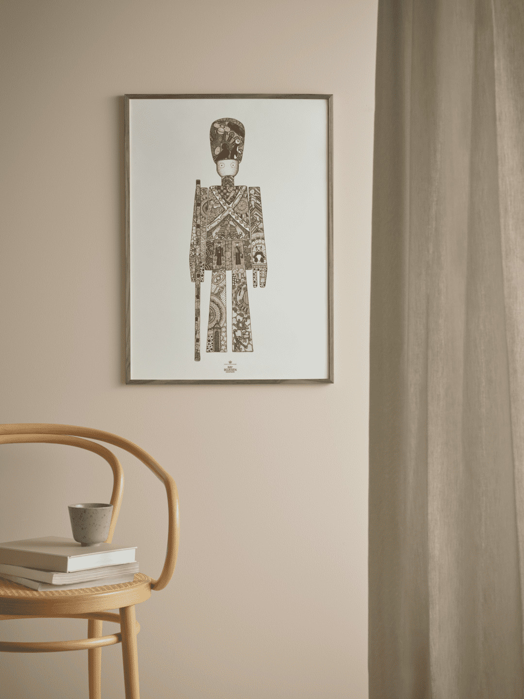 Kay Bojesen Garder plakat 50x70 cm sort/hvid