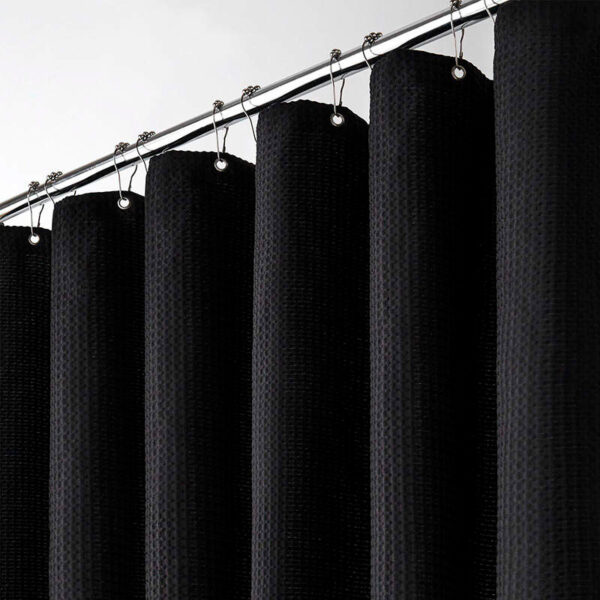 MOUD Home WAFFLE Badeforhæng i sort - 180x200 cm