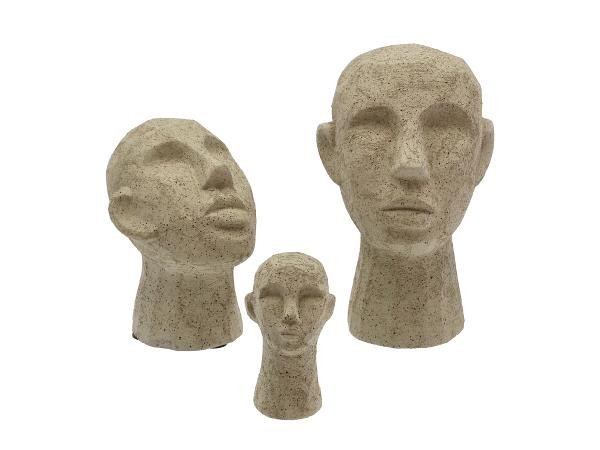 Villa Collection Talvik Figur Hoved 18,5 x 19,5 x 30 cm Lys olivengrøn