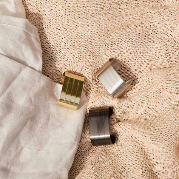 RAW - servietring mat stål  4 stk  