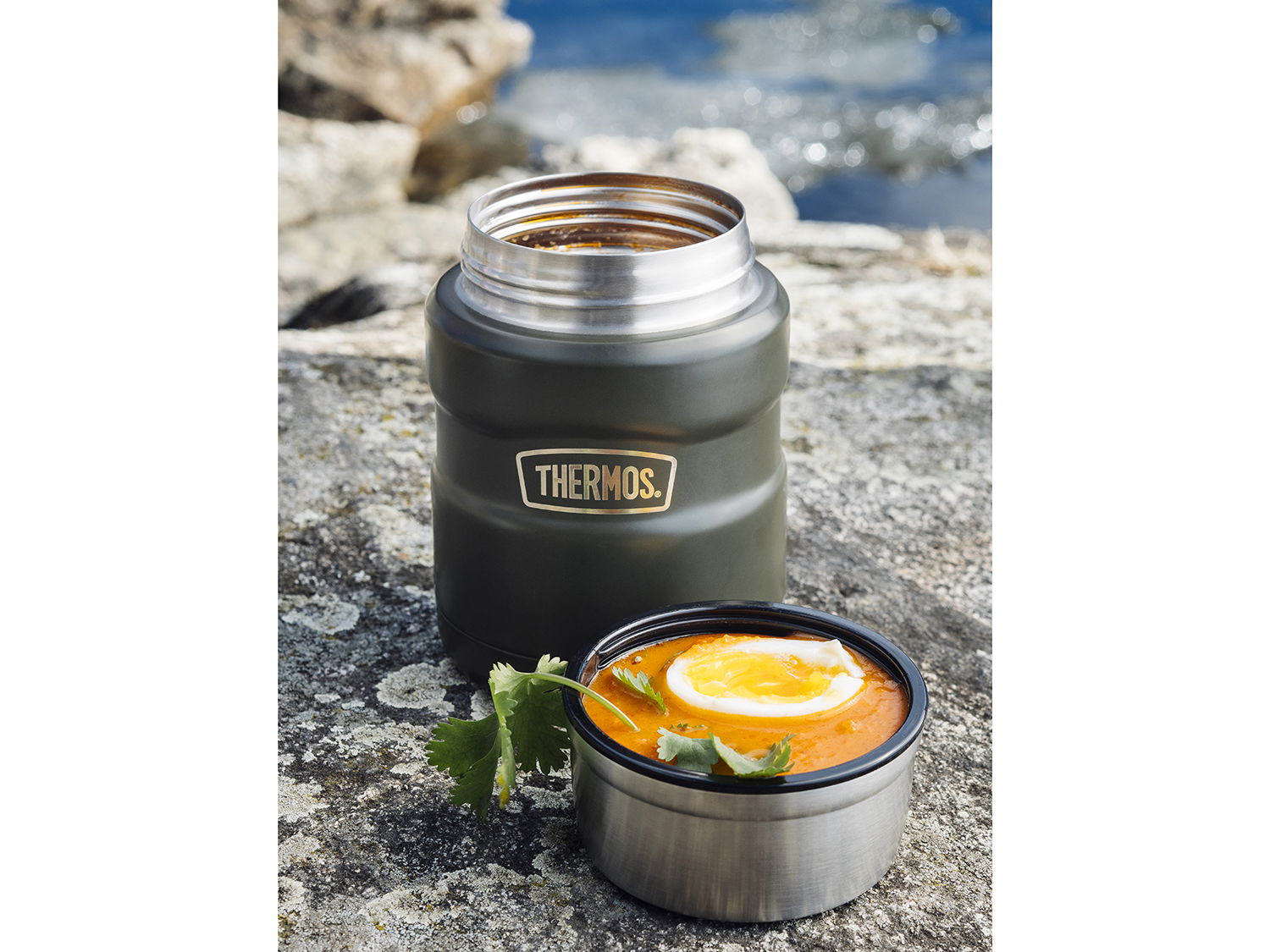 Madtermoflaske Stainless King 470 ml Army