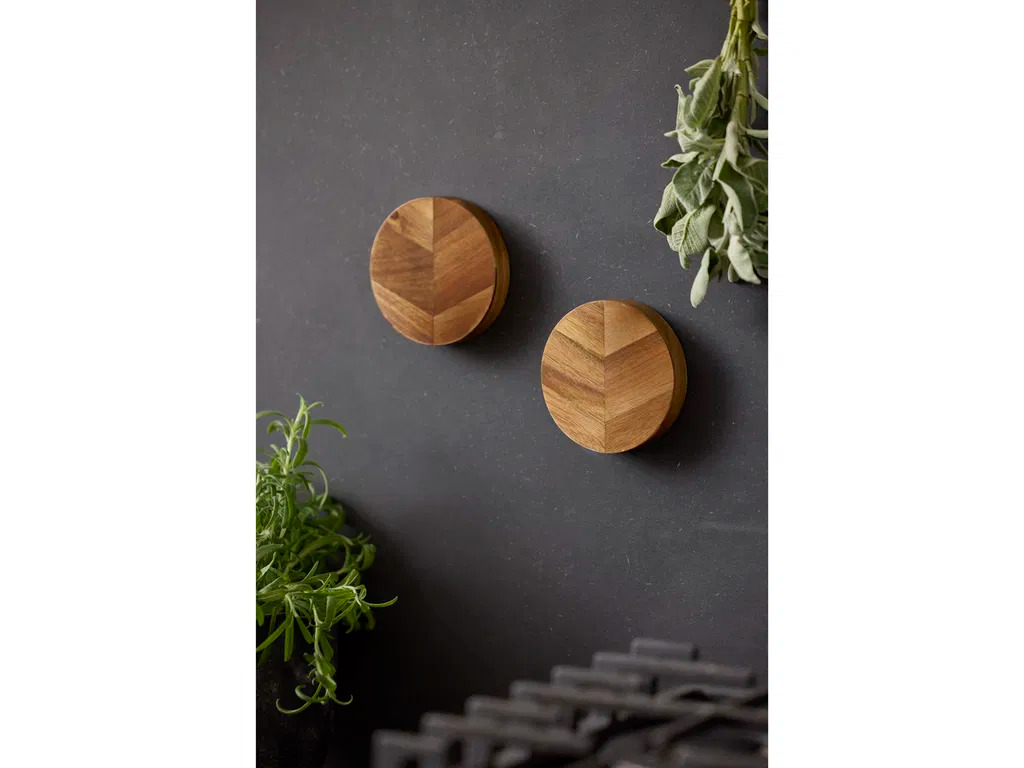 Holm Knivmagnet 9 x 2 cm 2 stk Akacietræ