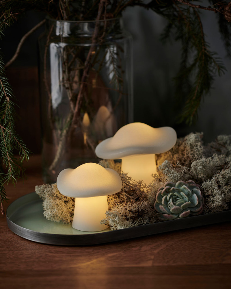 Svampe, 2 stk sæt, Hvid*