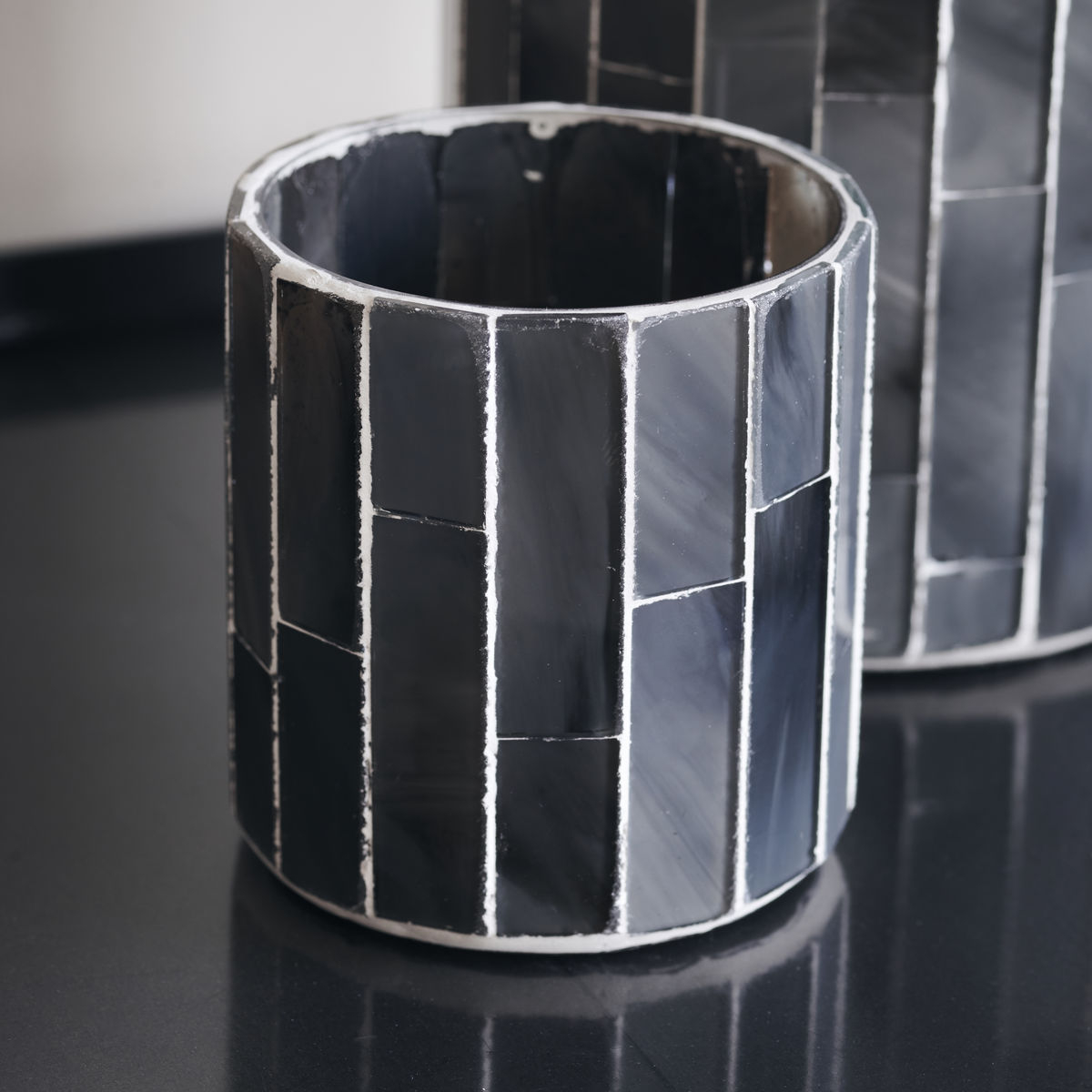 Amroha Fyrfadsstage, H 8 cm, grå*