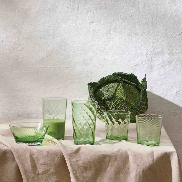 RAW Unique swirl skål Ø: 12,5 cm grøn