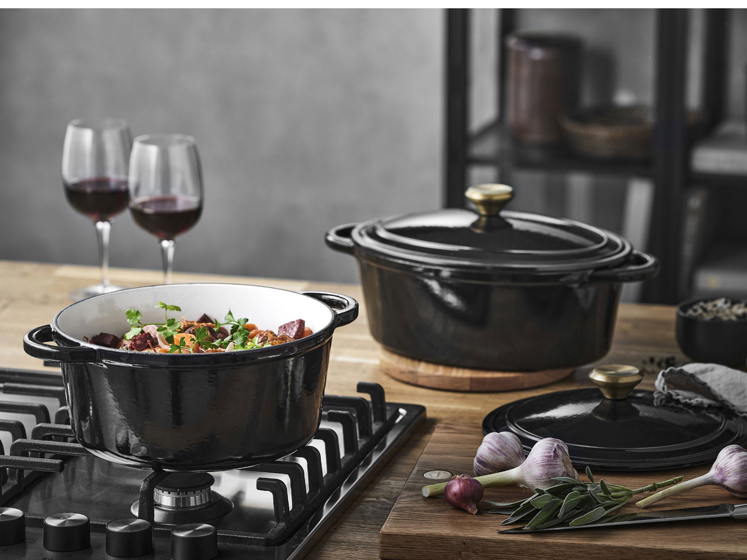 Støbejernsgryde Garonne 3,8 liter Støbejern