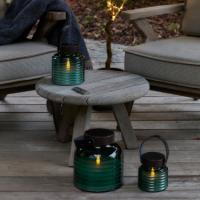 Sirius Aston Solar Krukke, Ø14xH16cm, Grøn/Sort/Brun