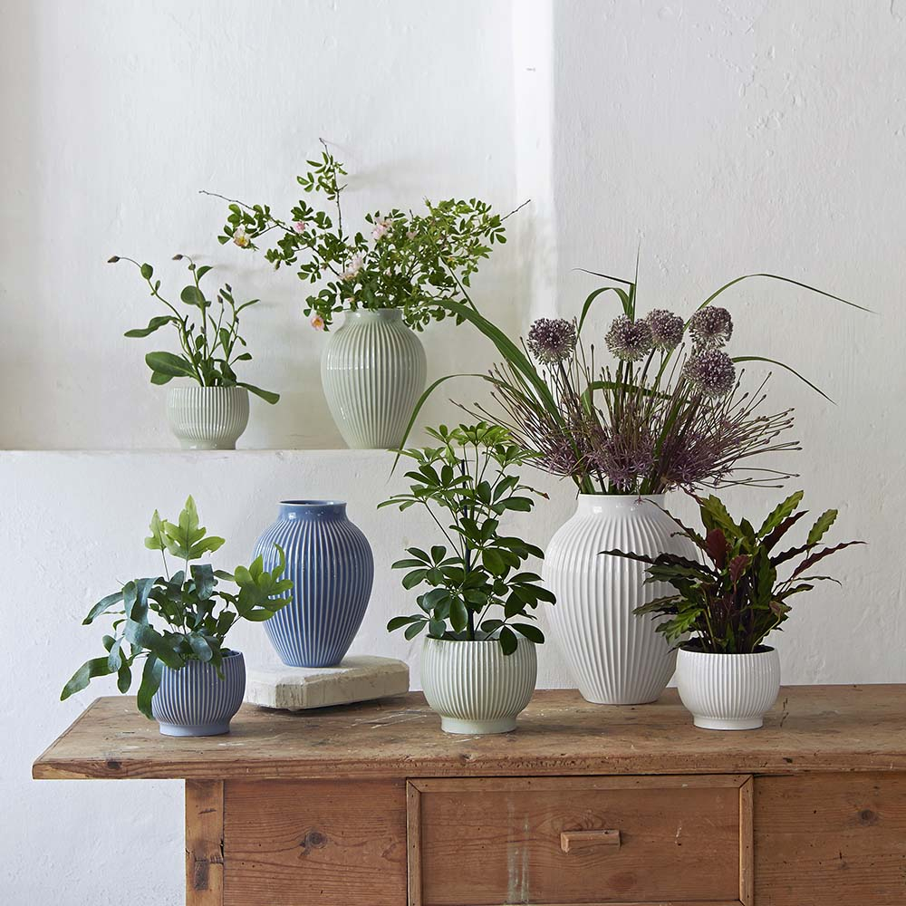 Urtepotte med riller, Ø 14,5 cm, lavendel*