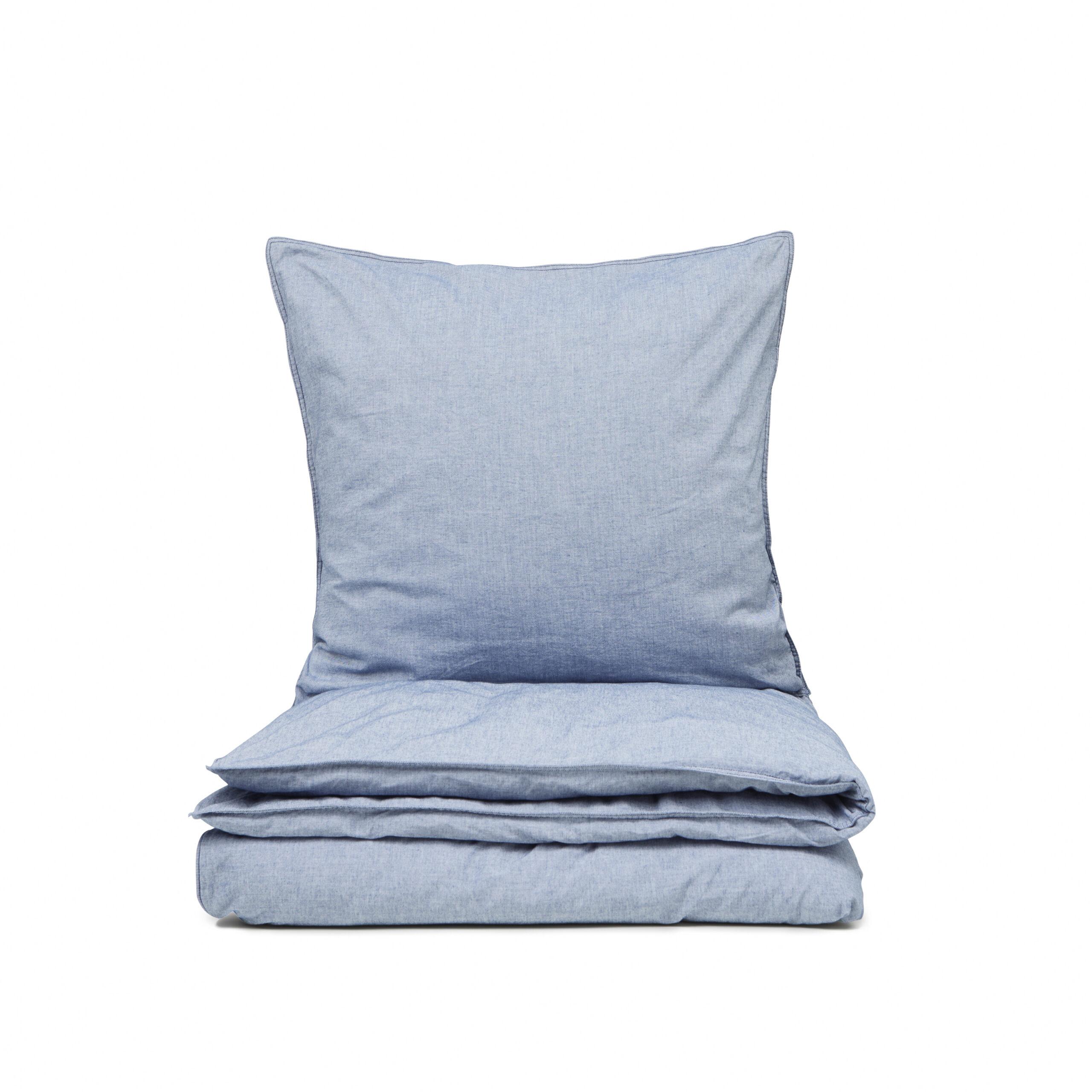 Sengesæt Recycled Chambray Mille 140X200cm, Denim Blue