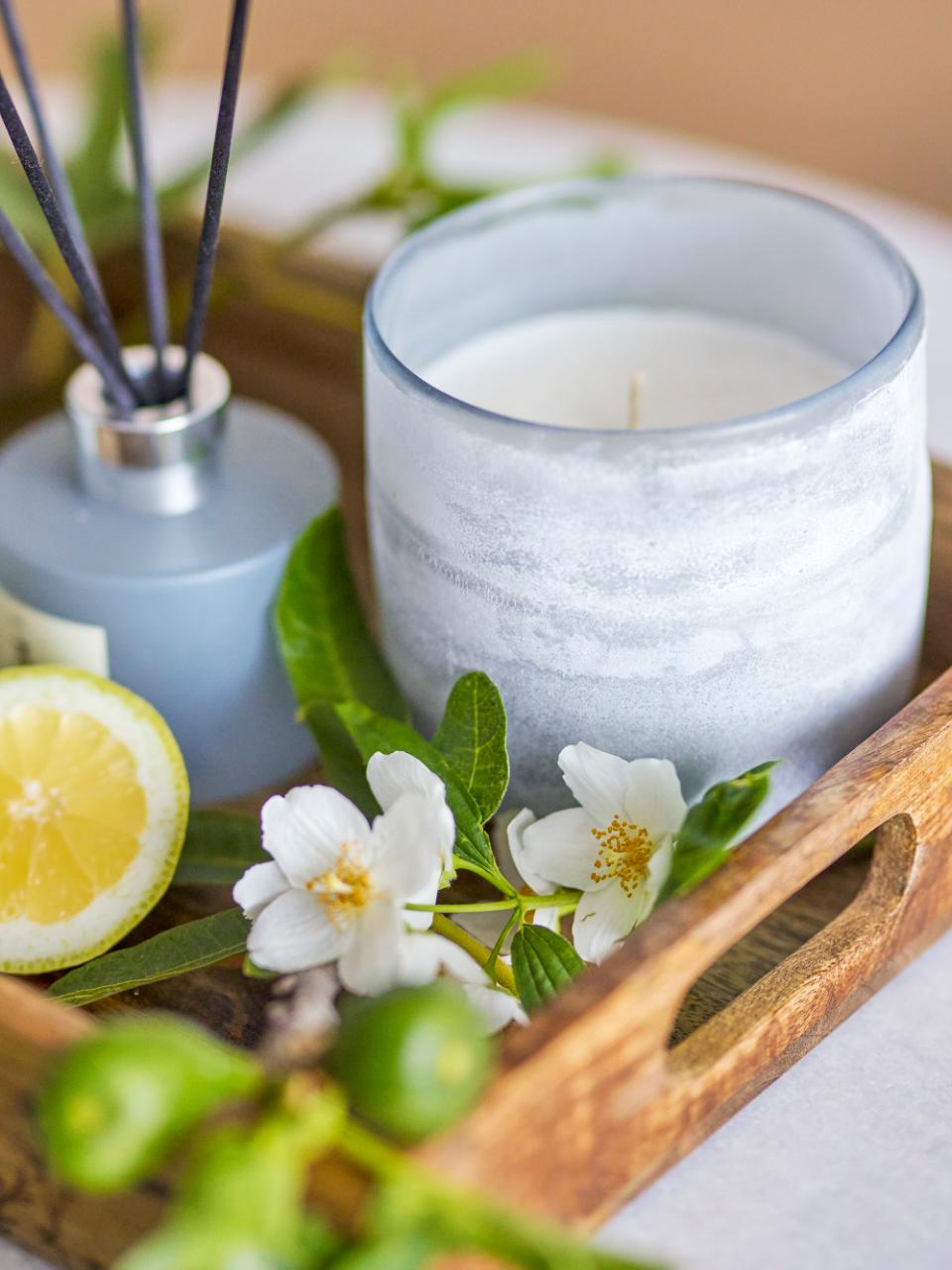 NO. 3 - Santal Fig Duftpinde, Blå, Duftevand