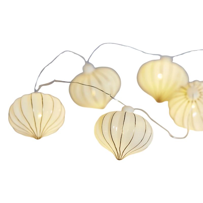 Sirius Vilma Guirlande, Hvid/Guld, 1,03 m + 25 cm