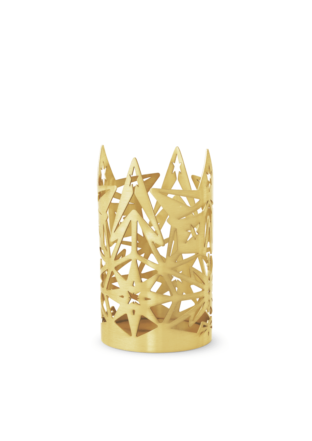 Lysestage Ø8 cm forgyldt