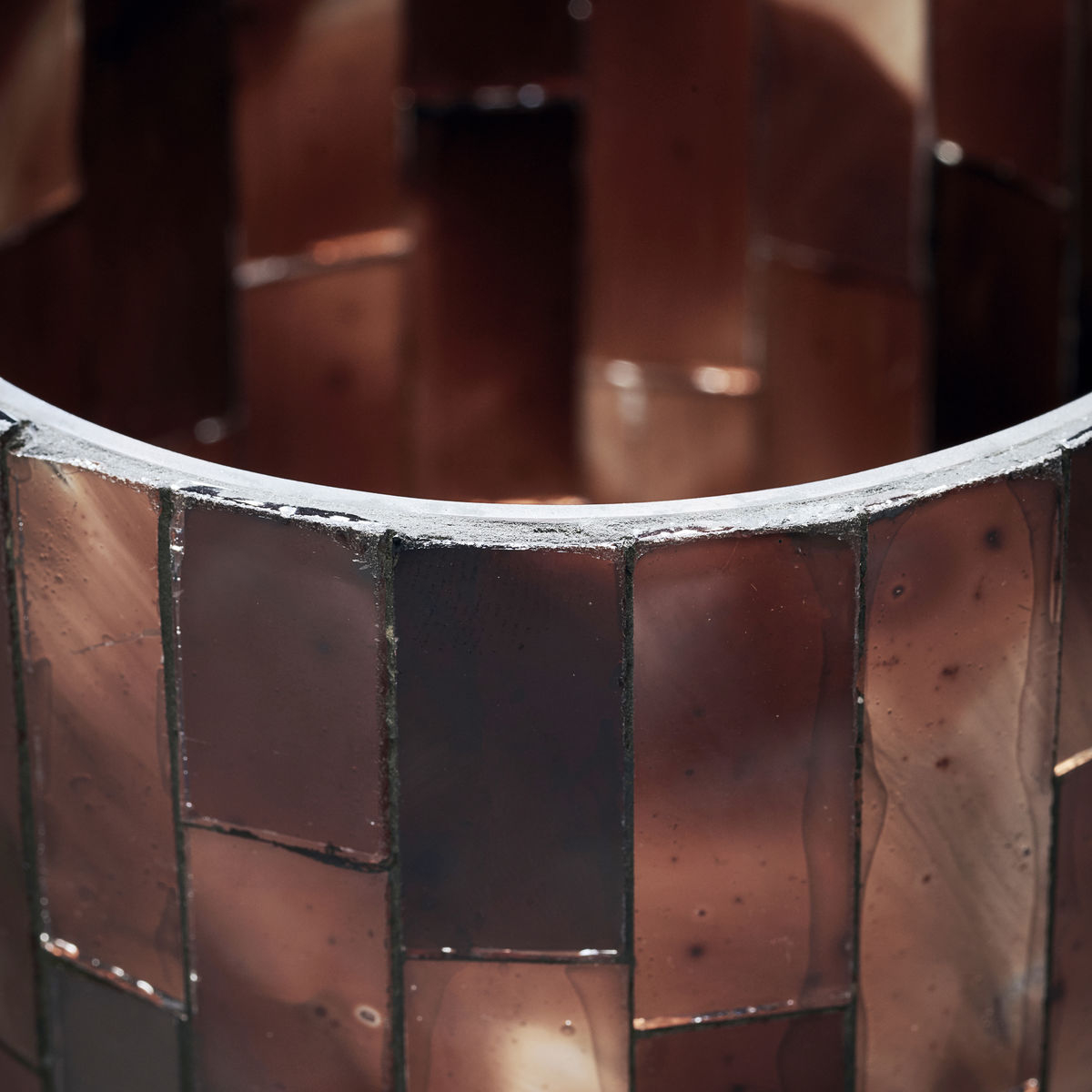 Amroha Fyrfadsstage, H 15 cm, brun*