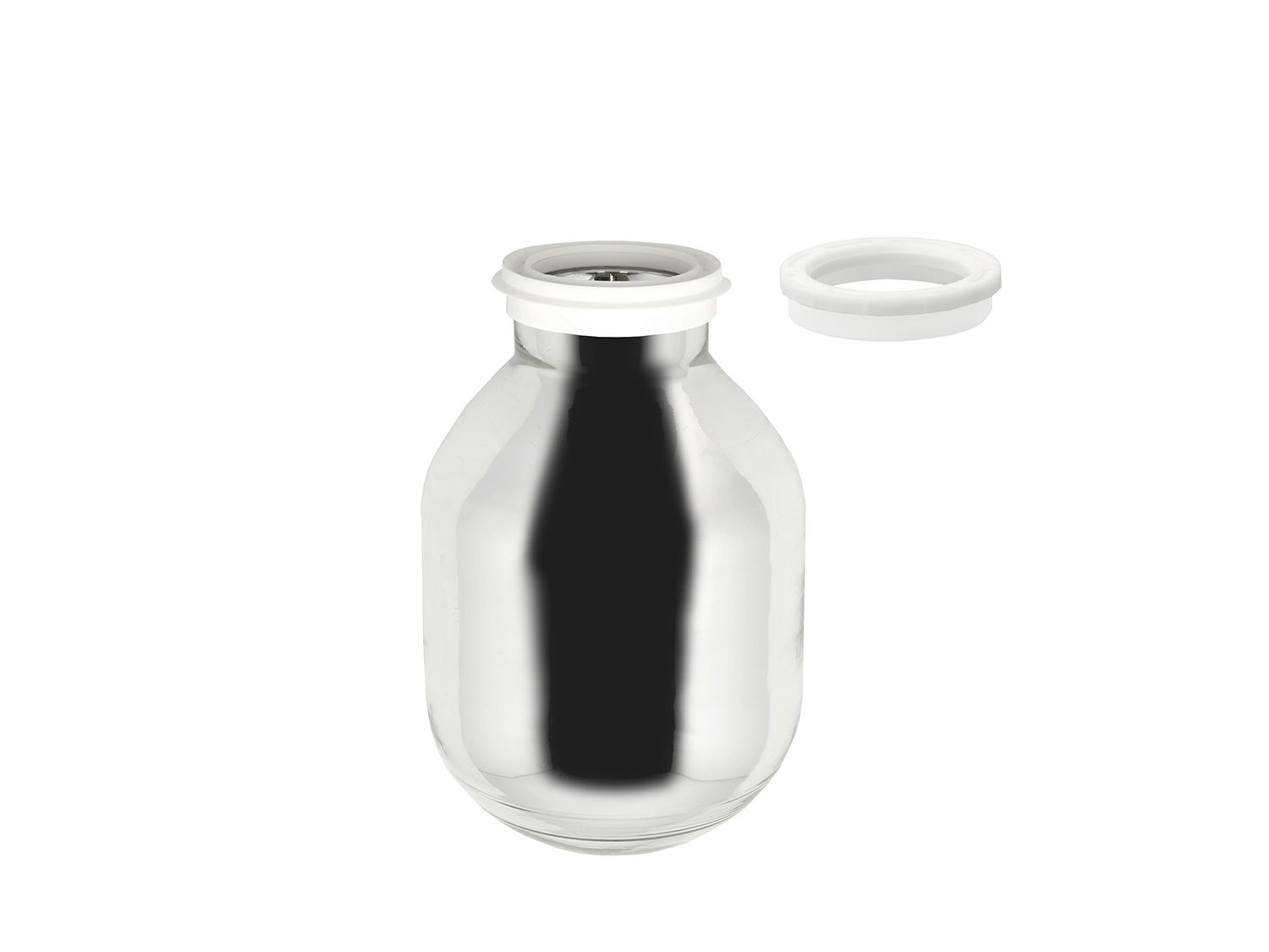 Glasindsats Juwel 1 liter Sølv/Hvid