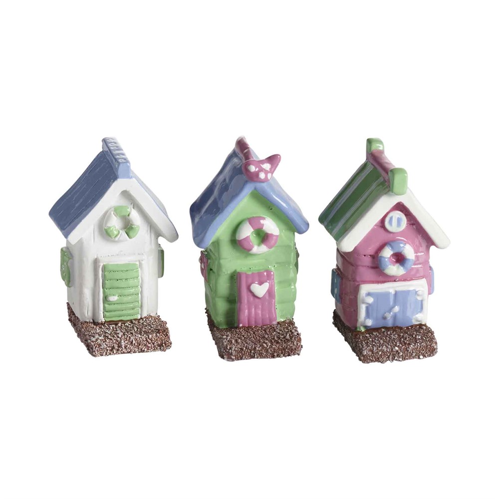 Bathhouse 3-stk, H.5cm