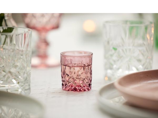 Lyngby Glas Sorrento Shotglas 4 cl 4 stk. Pink