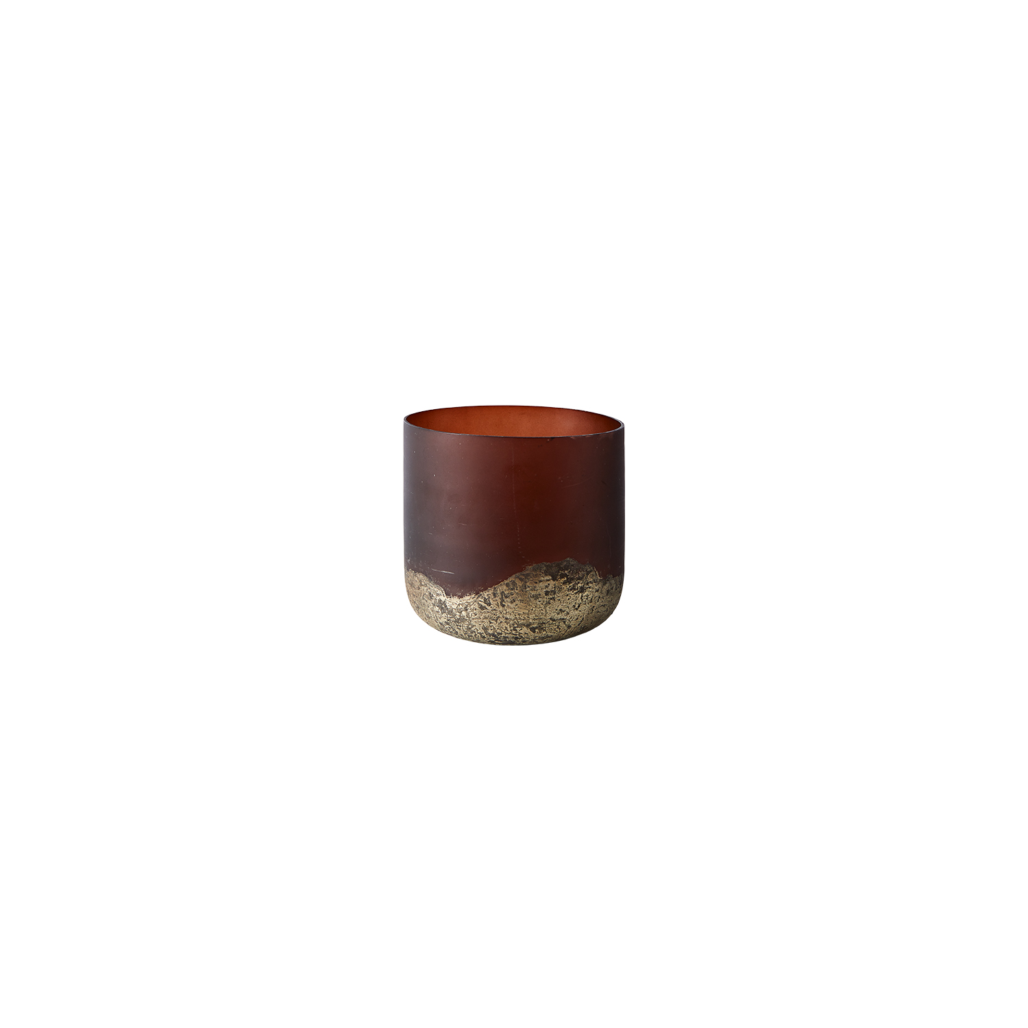 Vase Lana 14 - Brown/Gold Ø14xH14 cm