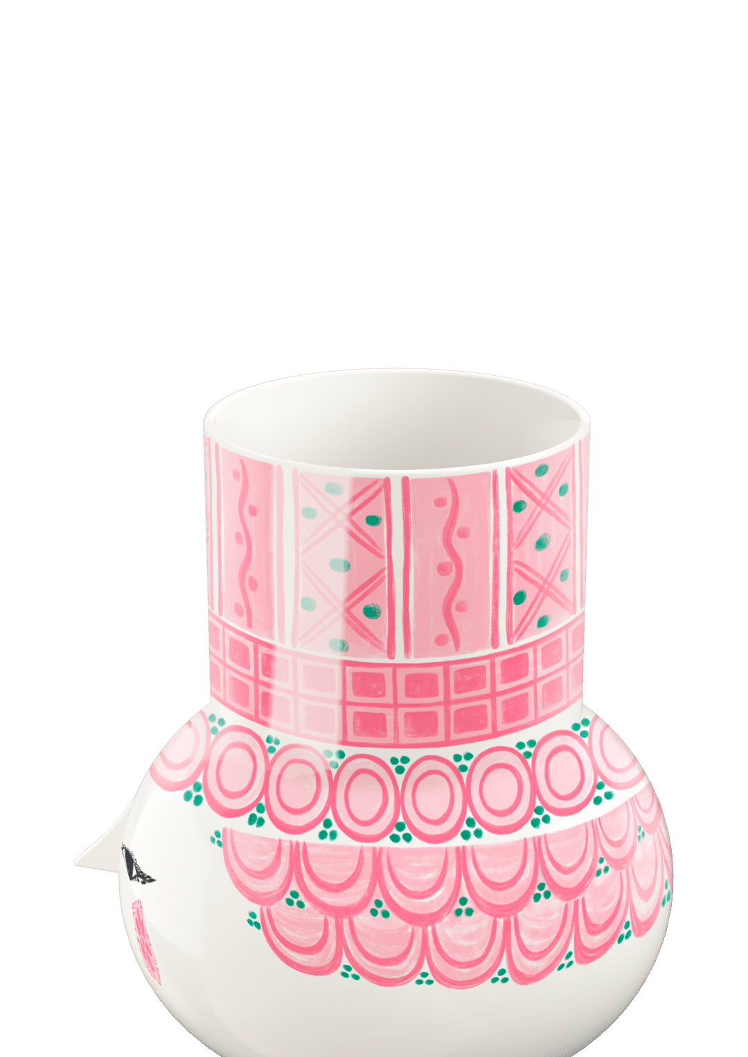 Wiinblad Olga Vase H15 cm pink