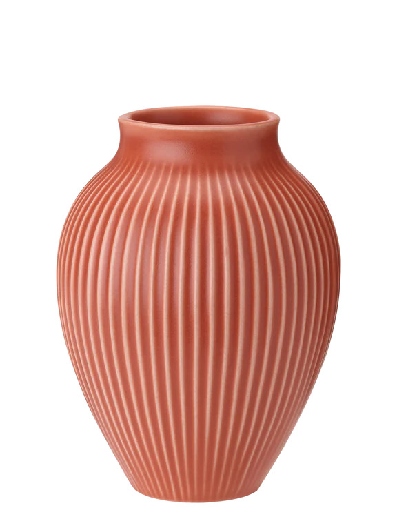 Knabstrup vase H 20 cm ripple coral
