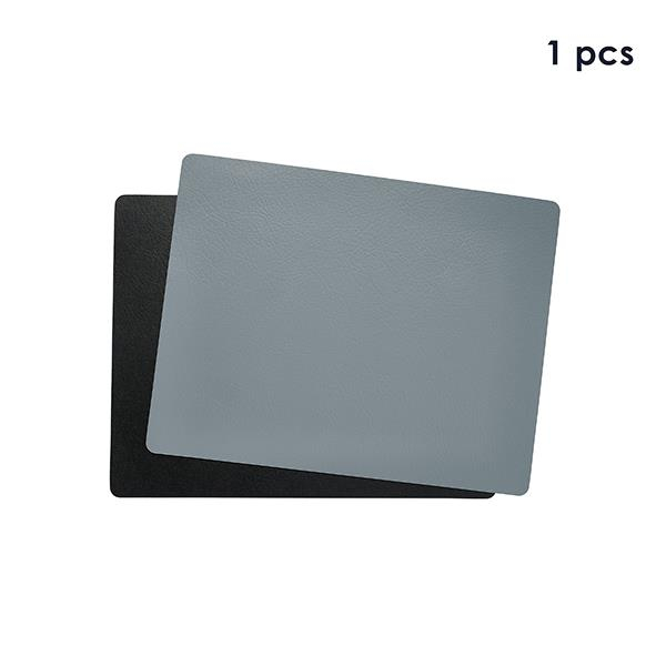 Quadro - vendbar dækkeserviet genbrugslæder sort/grå 1 stk