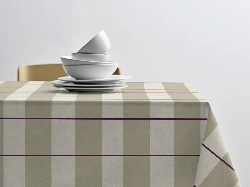 Södahl Akryldug med antislip Blocks Eucalyptus - i metermål