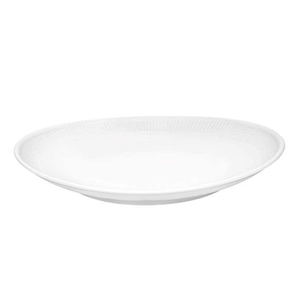 Pillivuyt Plissé Tallerken oval 29,5 x 25,5 cm Hvid