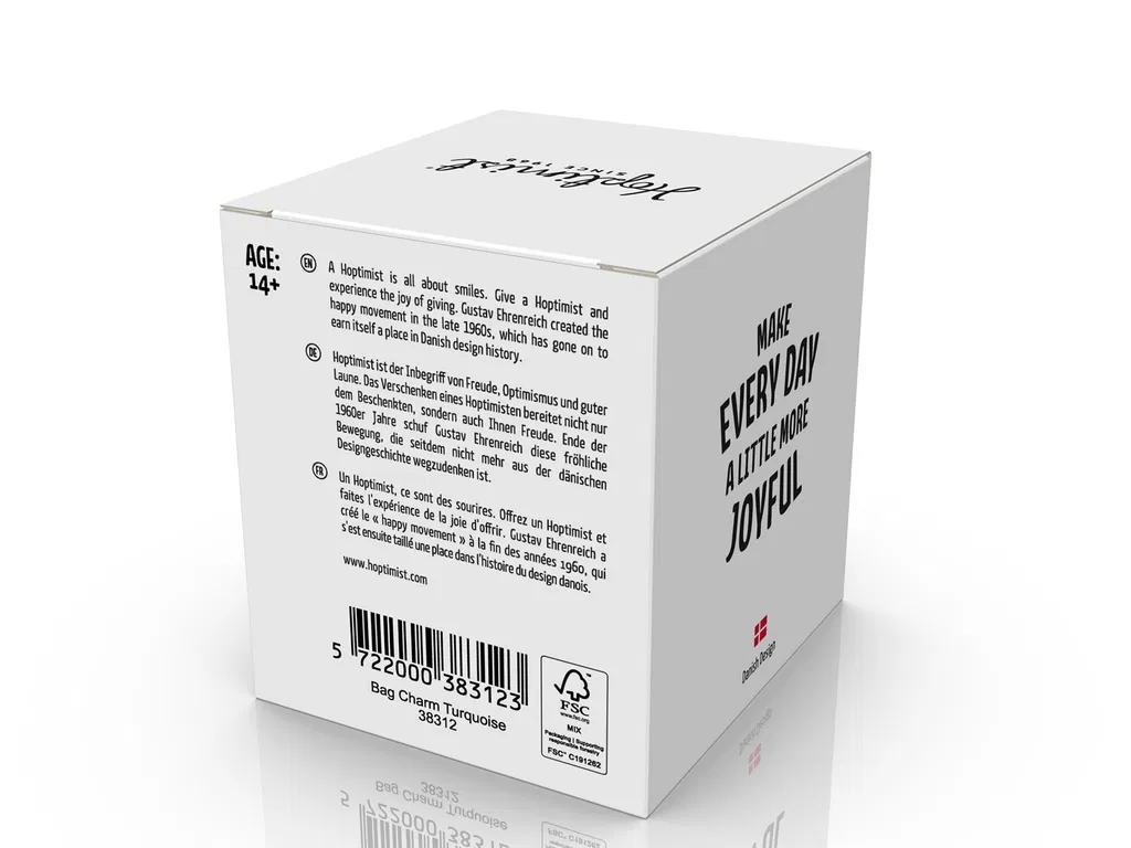 Hoptimist Bag charm 4x3,4x5,9 cm, Turkis