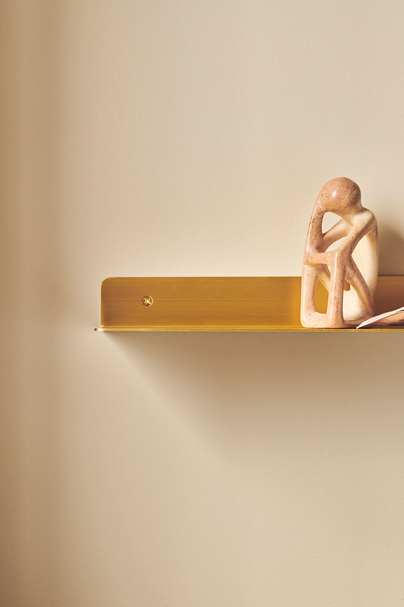 MOUD Home FLOAT Messing Hylde - 40 cm