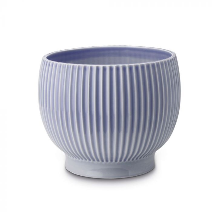 Urtepotte med riller, Ø16,5 cm, lavendel*