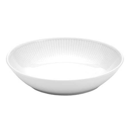 Pillivuyt Plissé Salat-/pastatallerken dyb Dia 23 cm Hvid