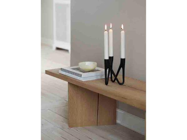 Morsø Roots Lysestage 3 arme Sort