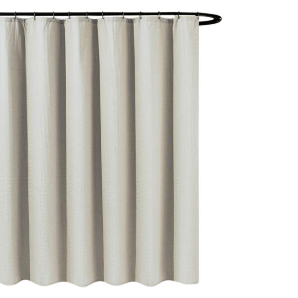 MOUD Home WAFFLE badeforhæng beige - 180x220 cm