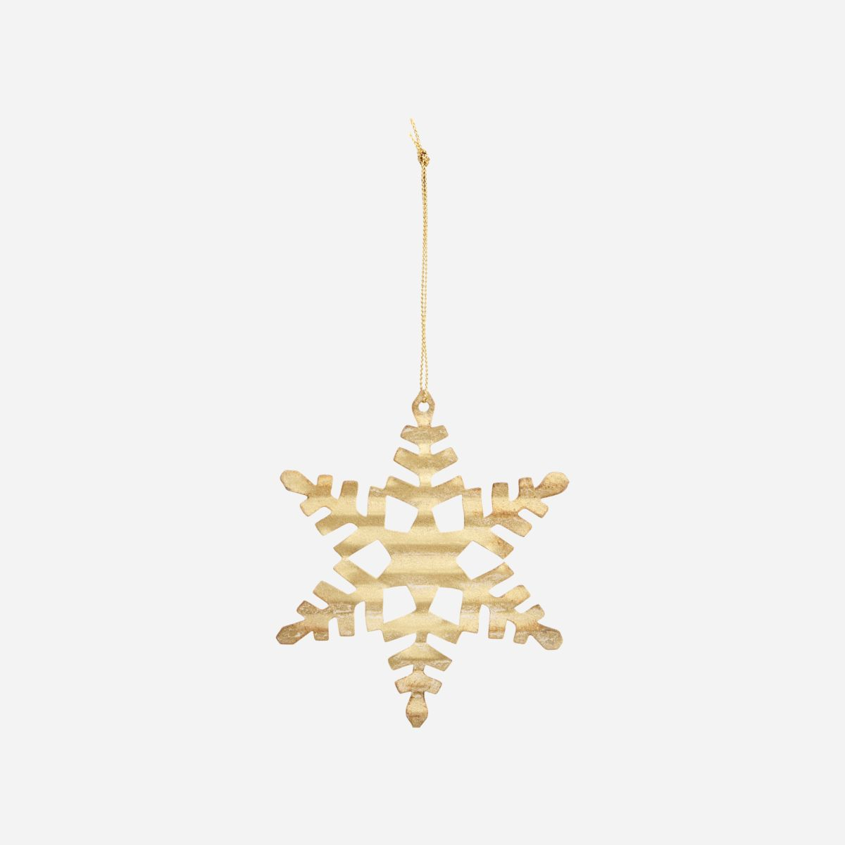 Tin plate snowflake, Guld*