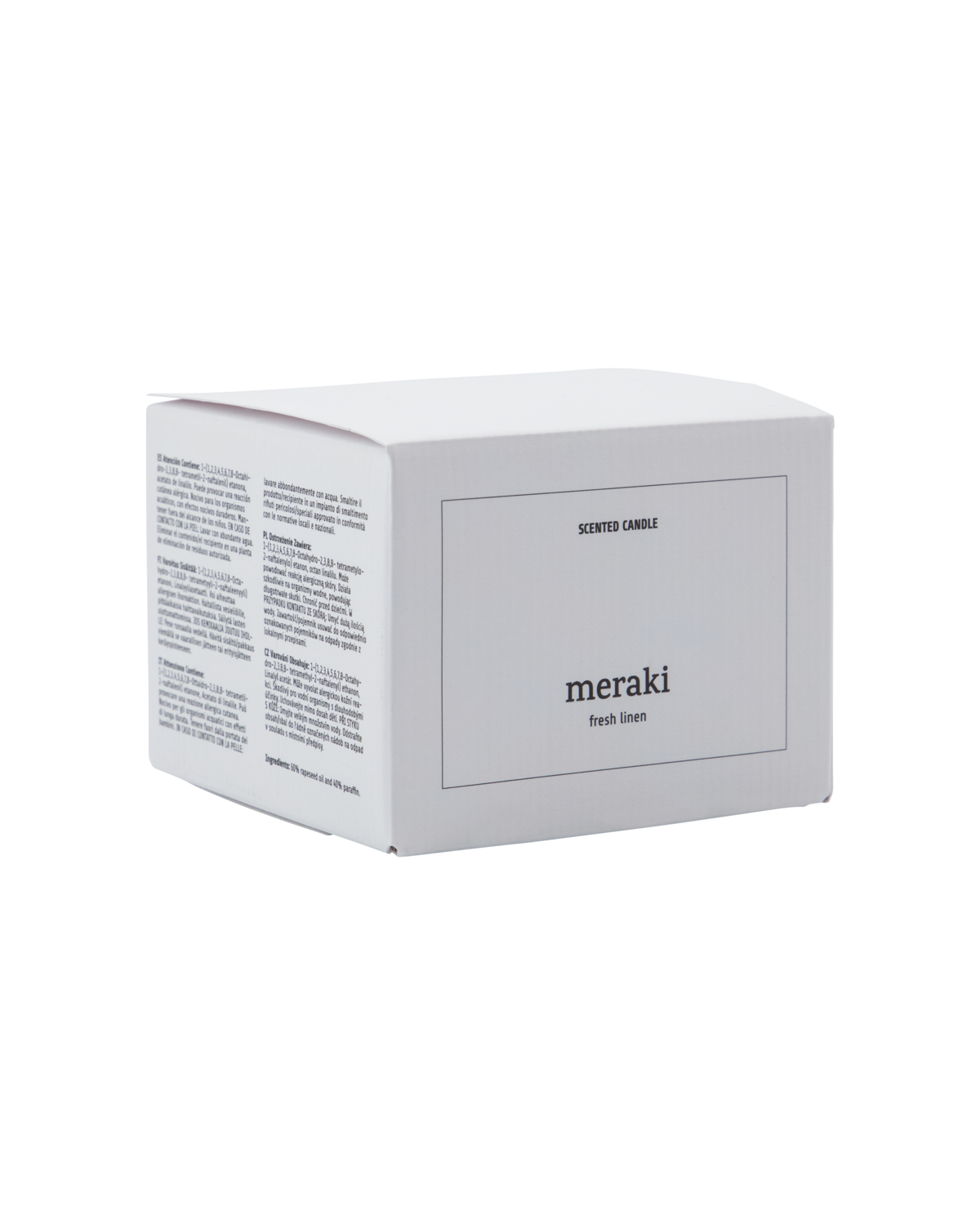 Meraki Duftlys, Fresh linen, Hvid