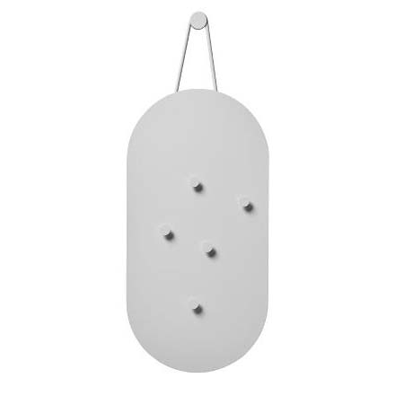 Zone A-bulletin board Opslagstavle m. 5 magneter 60 x 30 cm Soft Grey