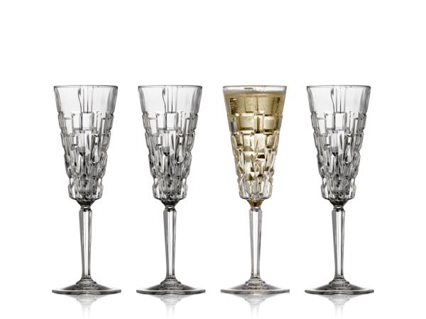 Lyngby Glas Krystal Champagneglas Etna 19 cl 4 stk.
