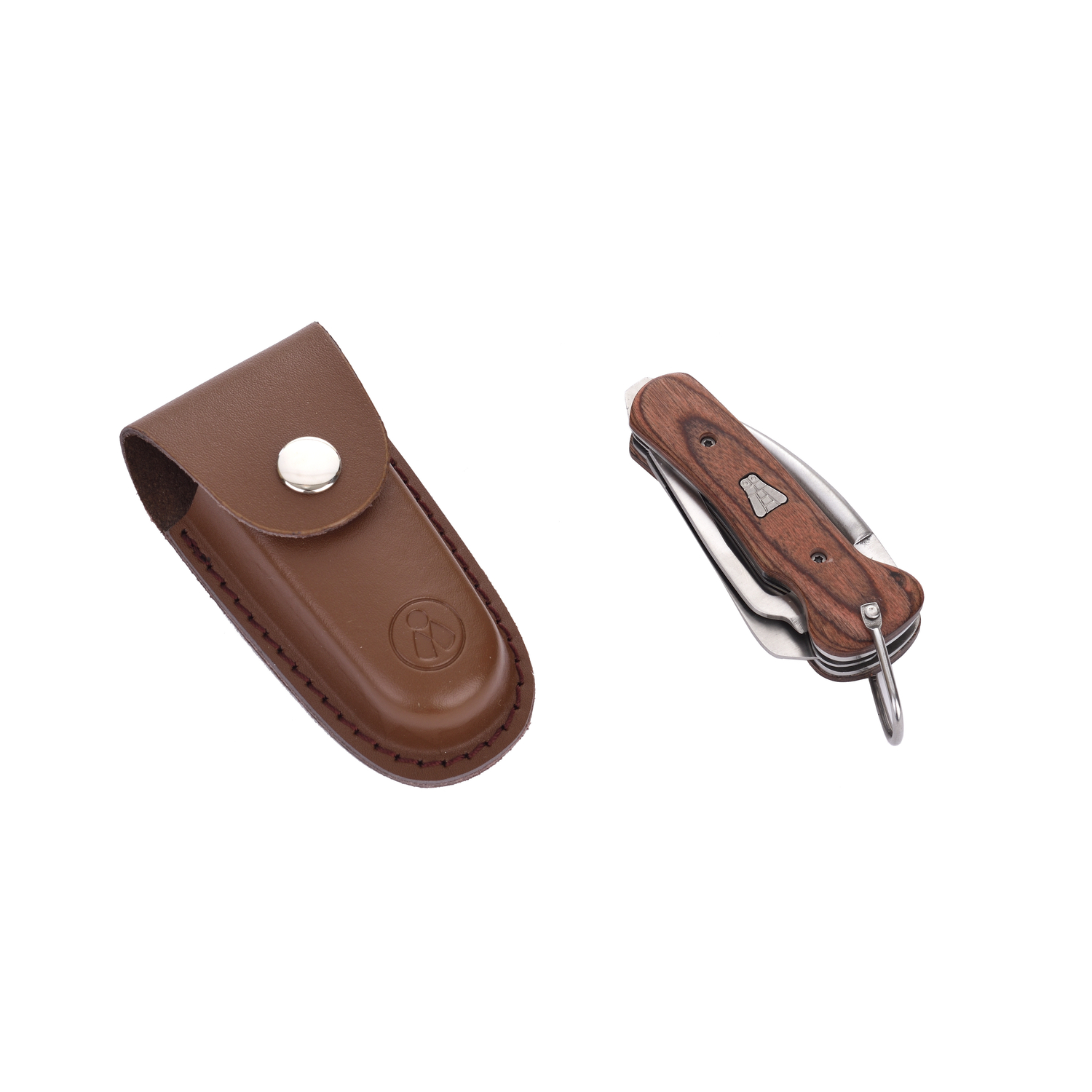 Laguiole Herit Sejler Foldekniv med Læder etui