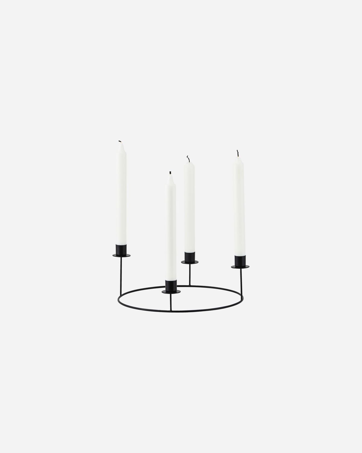 Lysestage, Ring, Sort Ø27 cm*