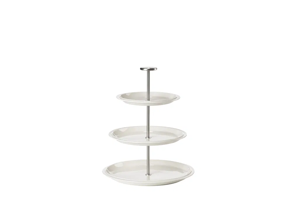 Zone Serveringsopsats, tre etager Eau 24 cm Offwhite Porcelæn