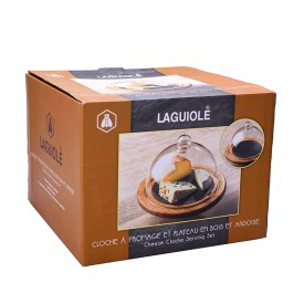 Laguiole Osteklokke med træbræt