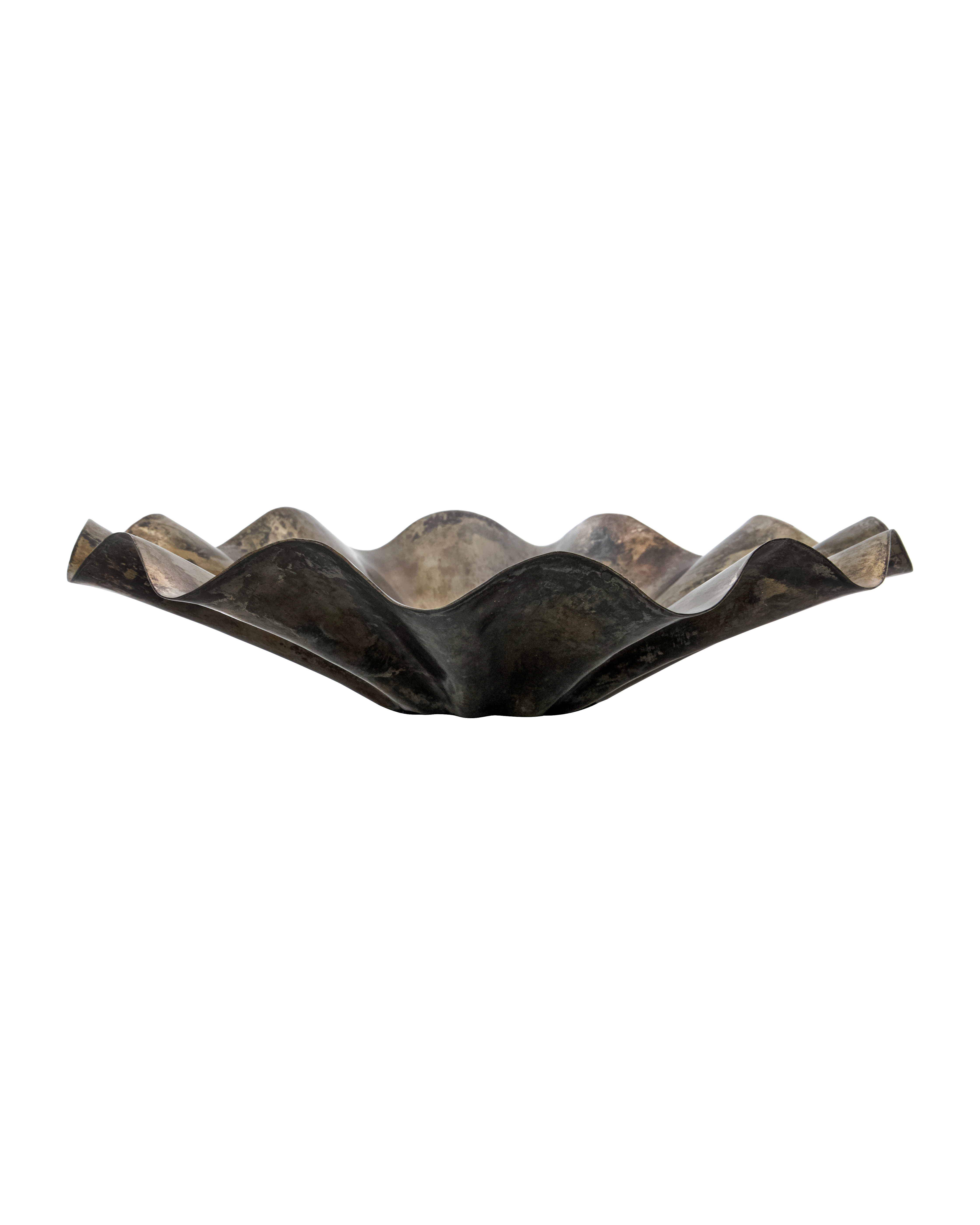 Skål, Flood, Ø:35 cm, Antik brun