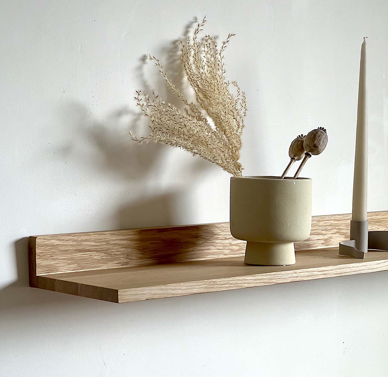 MOUD Home OAK væghylde i egetræ - 90 cm