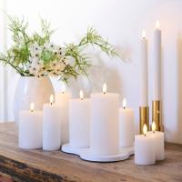 Sirius Smilla Mini Genopladelig bloklys 6,5 cm 2 stk. sæt, Hvid