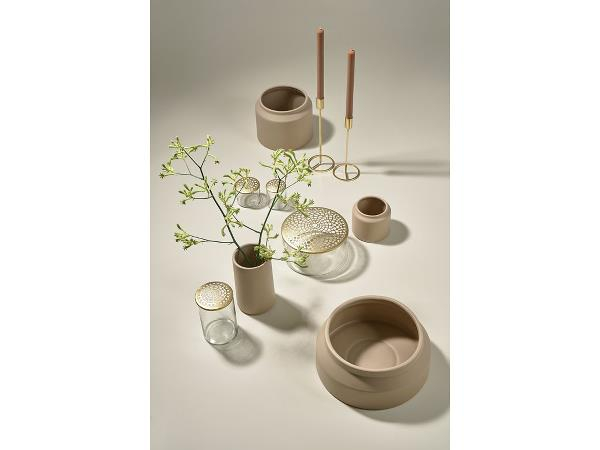 Villa Collection Lysestage 23cm Dia10cm guld Metal*