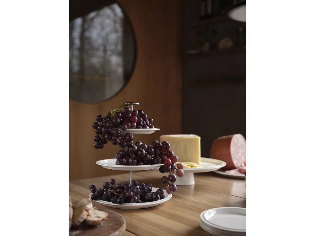 Zone Lagkagefad Eau 32 cm Offwhite Porcelæn