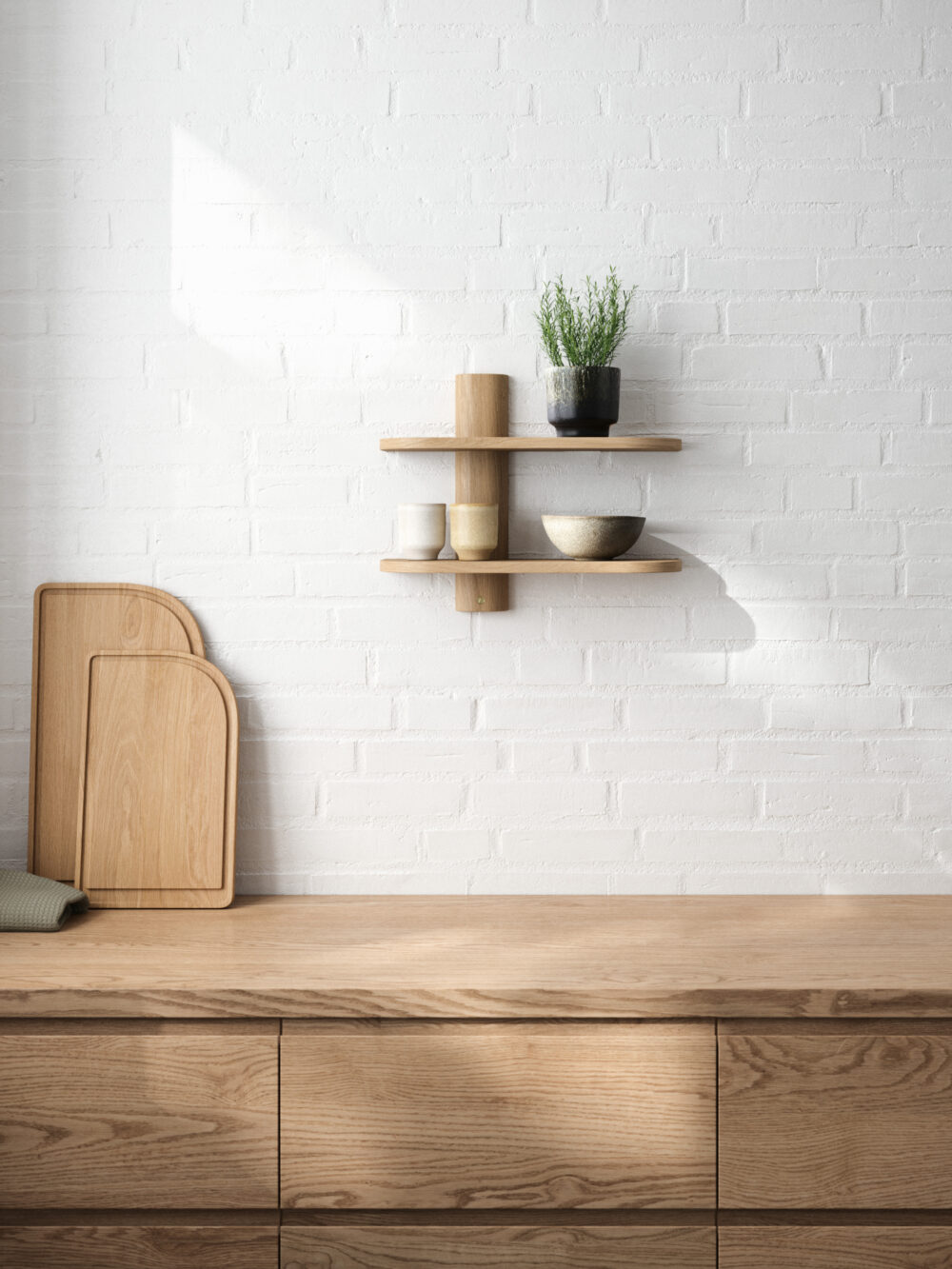 Bend shelf - 50 x 18 x H40 cm Eg
