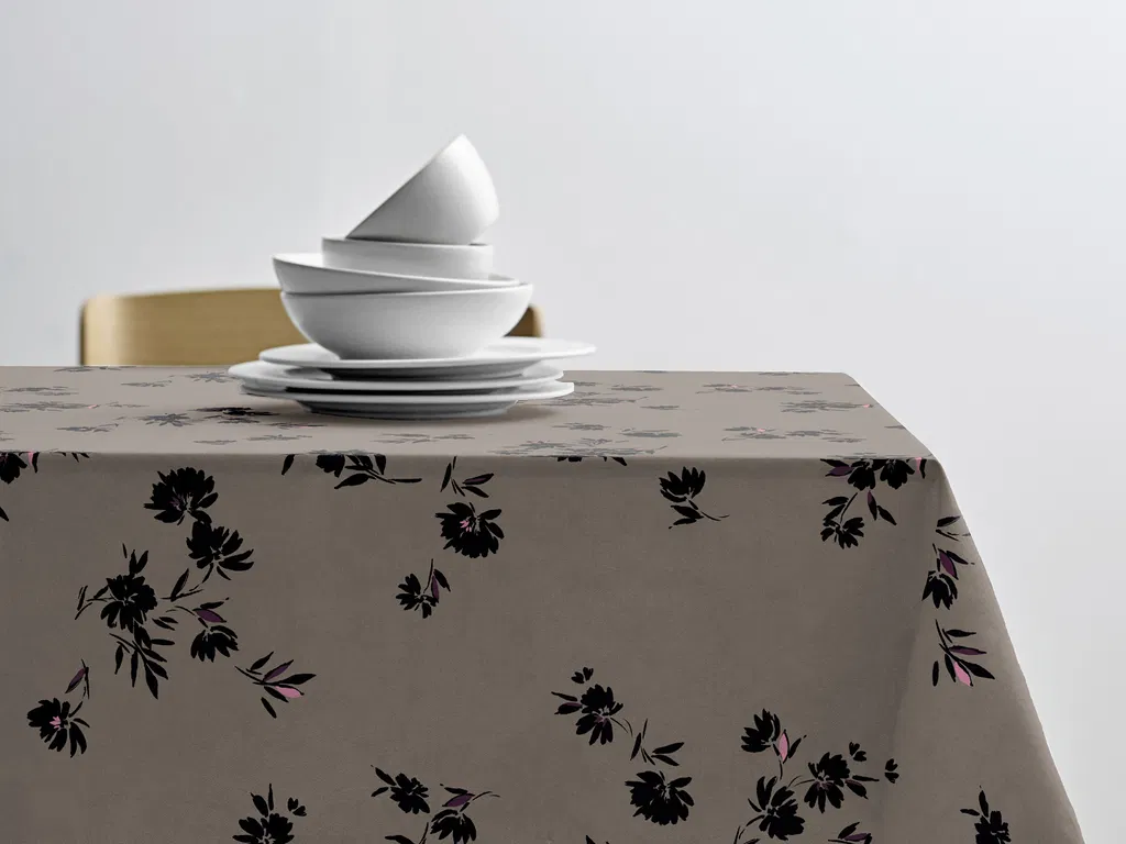 Södahl Akryldug med antislip Silhouette Taupe - i metermål