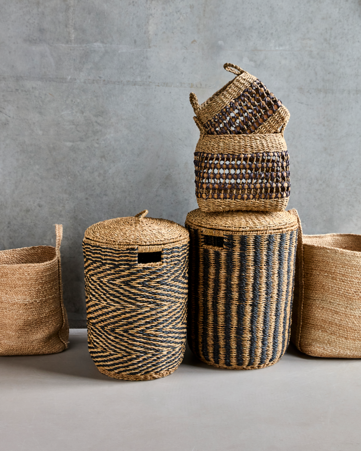 Vasketøjskurve, Cesto, Natur; Sort