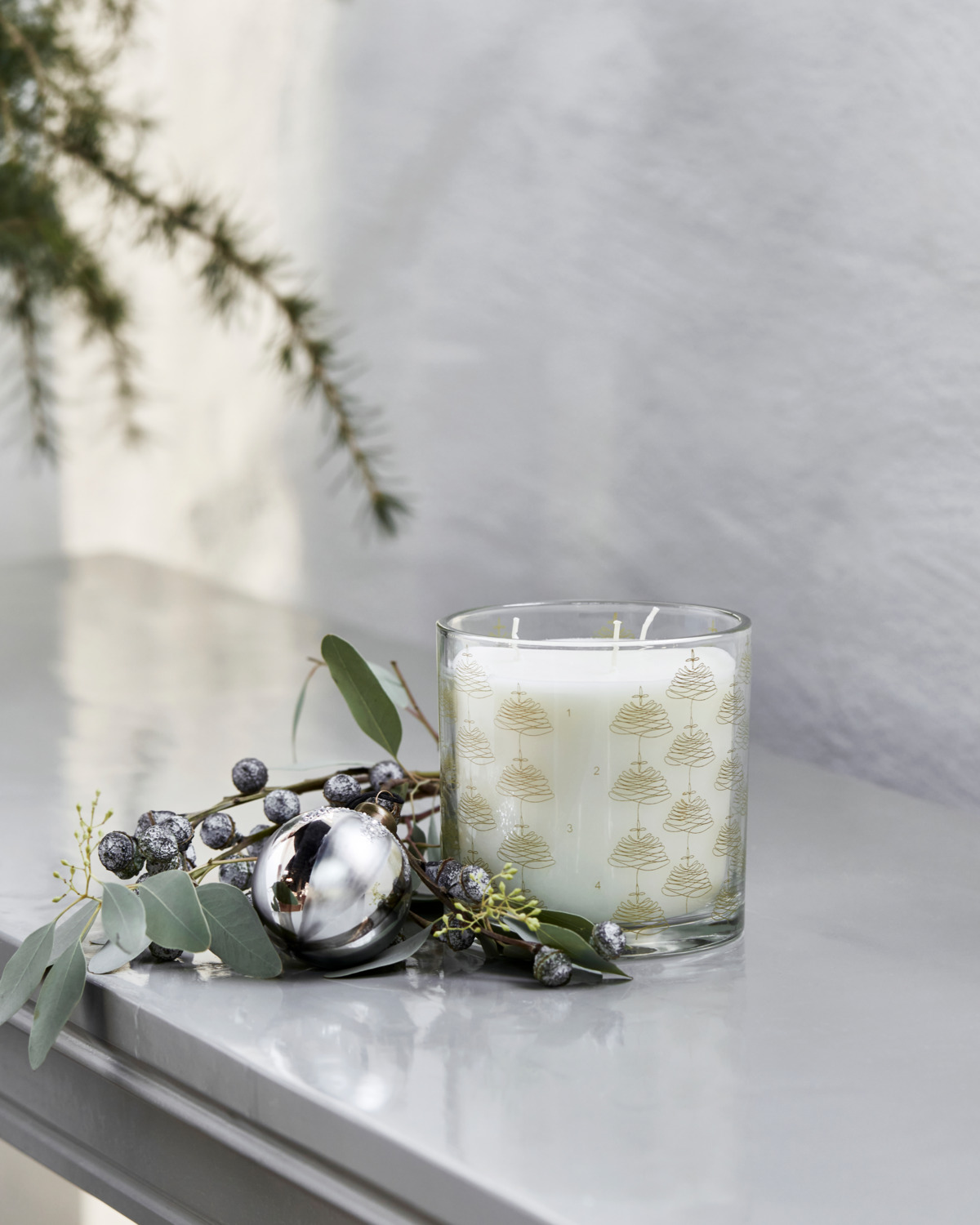 Candle in glass, HDAdvent, Gold