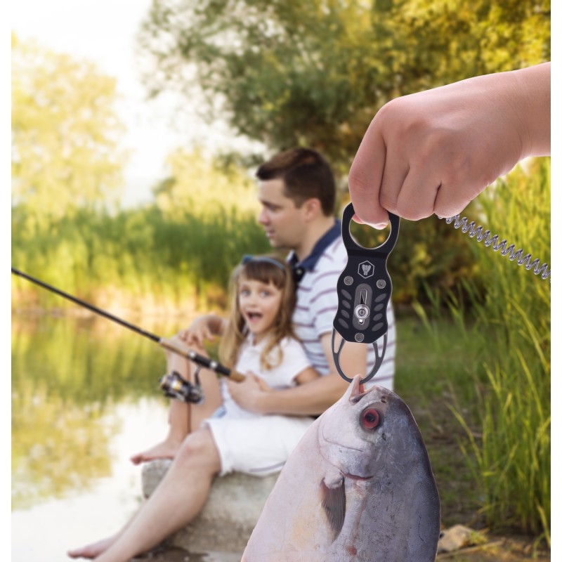 Laguiole Fiskesaks med fiskeholder. Rosentræ/stål